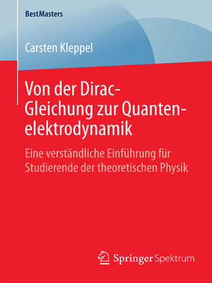 cover image of Von der Dirac-Gleichung zur Quantenelektrodynamik